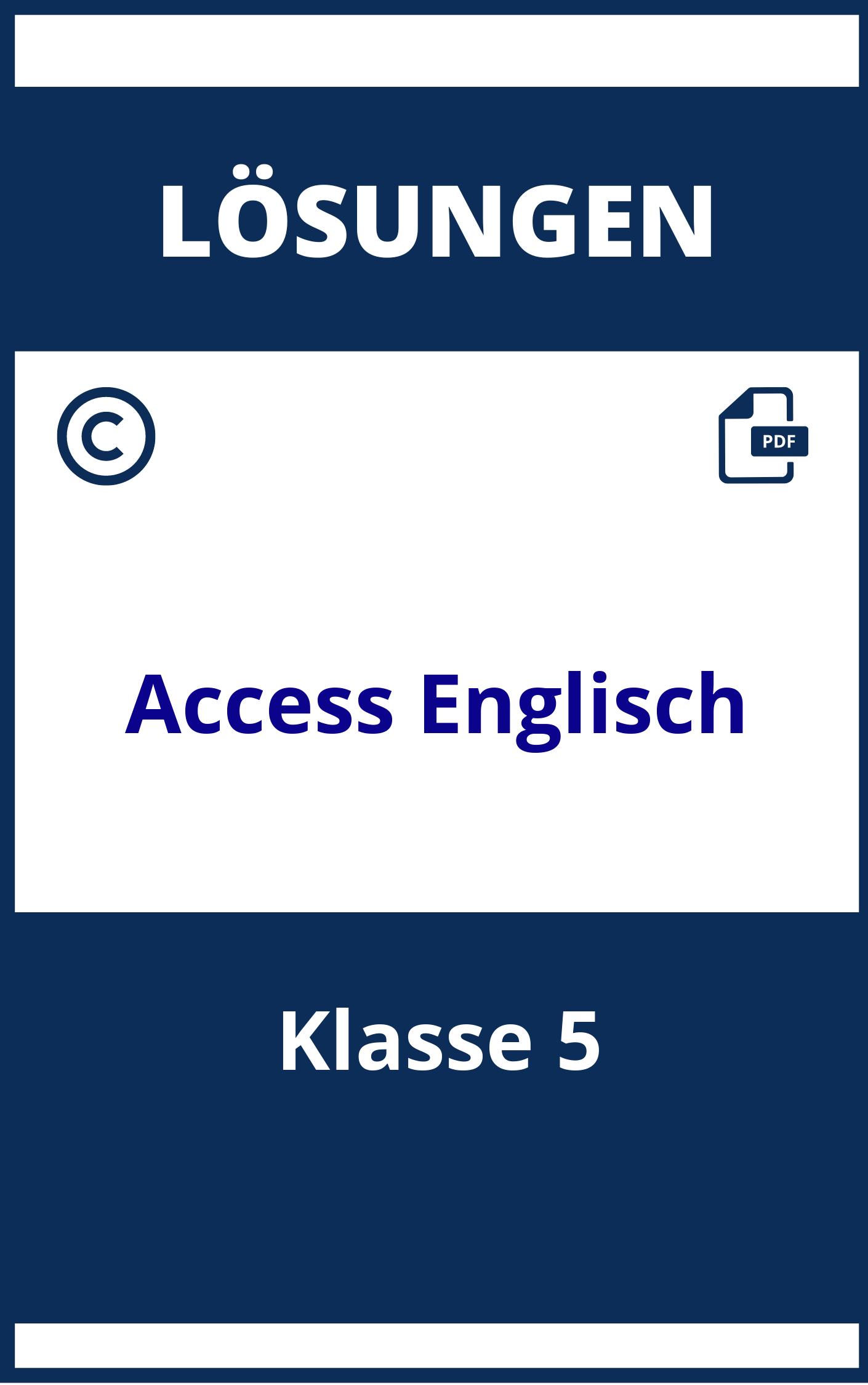 Access Englisch Klasse 5 Lösungen