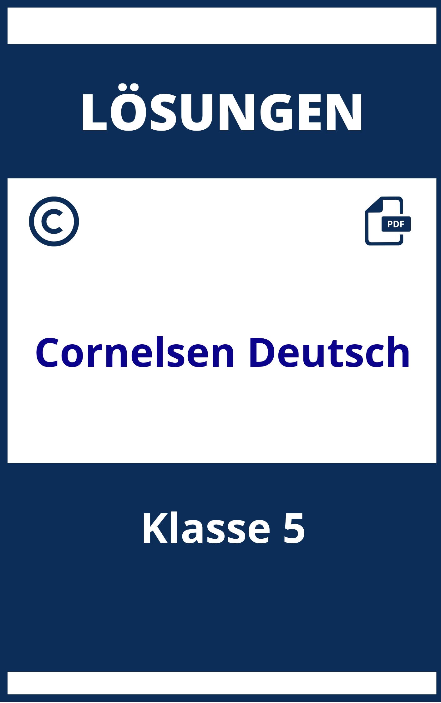 Cornelsen Arbeitsblätter Deutsch Lösungen Klasse 5