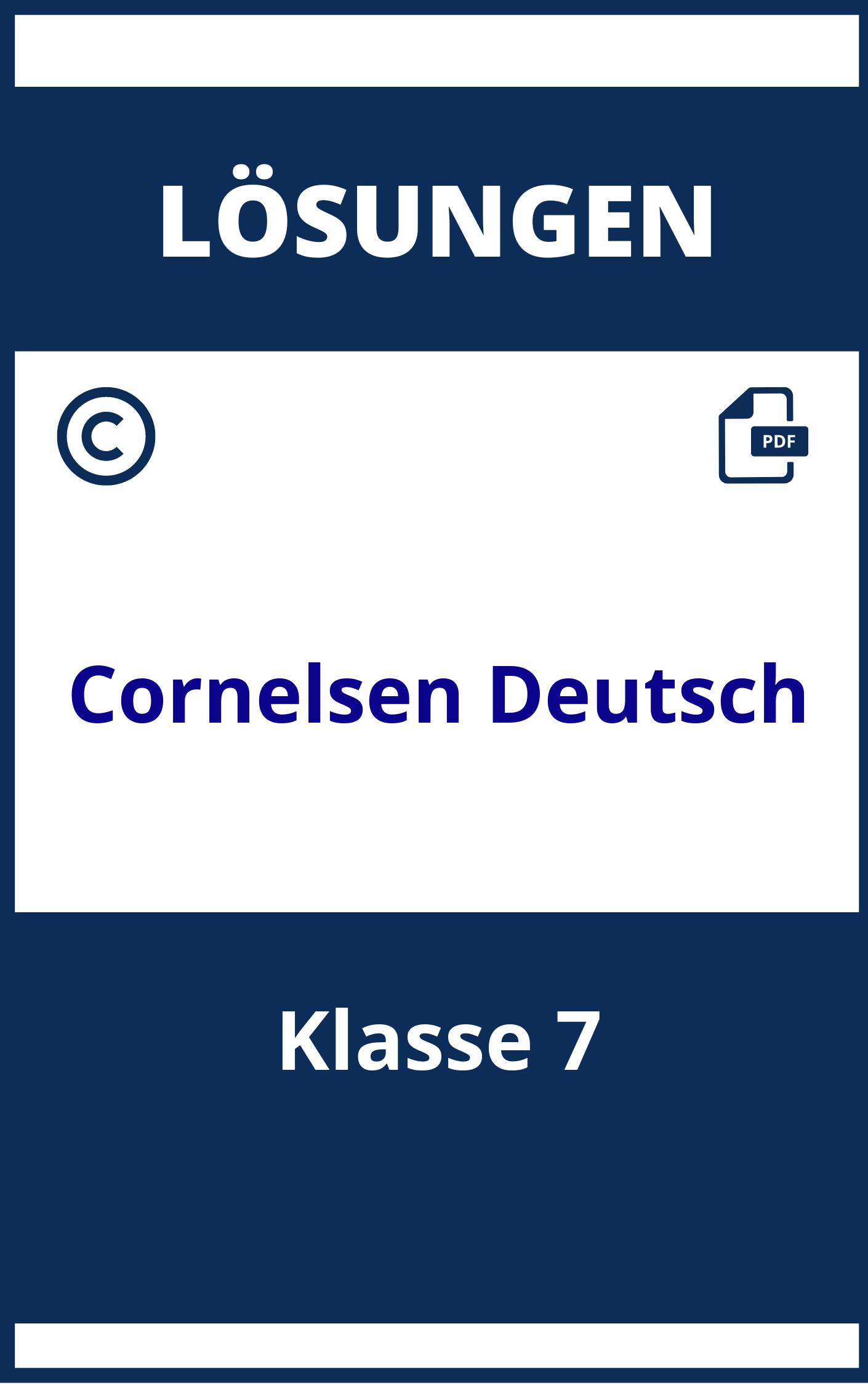 Cornelsen Arbeitsblätter Lösungen Deutsch Klasse 7