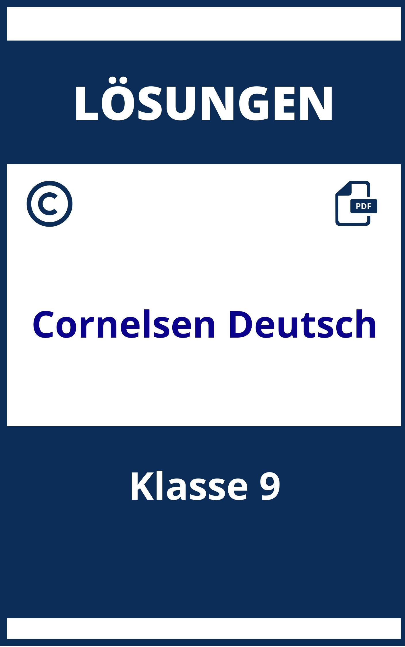 Cornelsen Arbeitsblätter Lösungen Deutsch Klasse 9