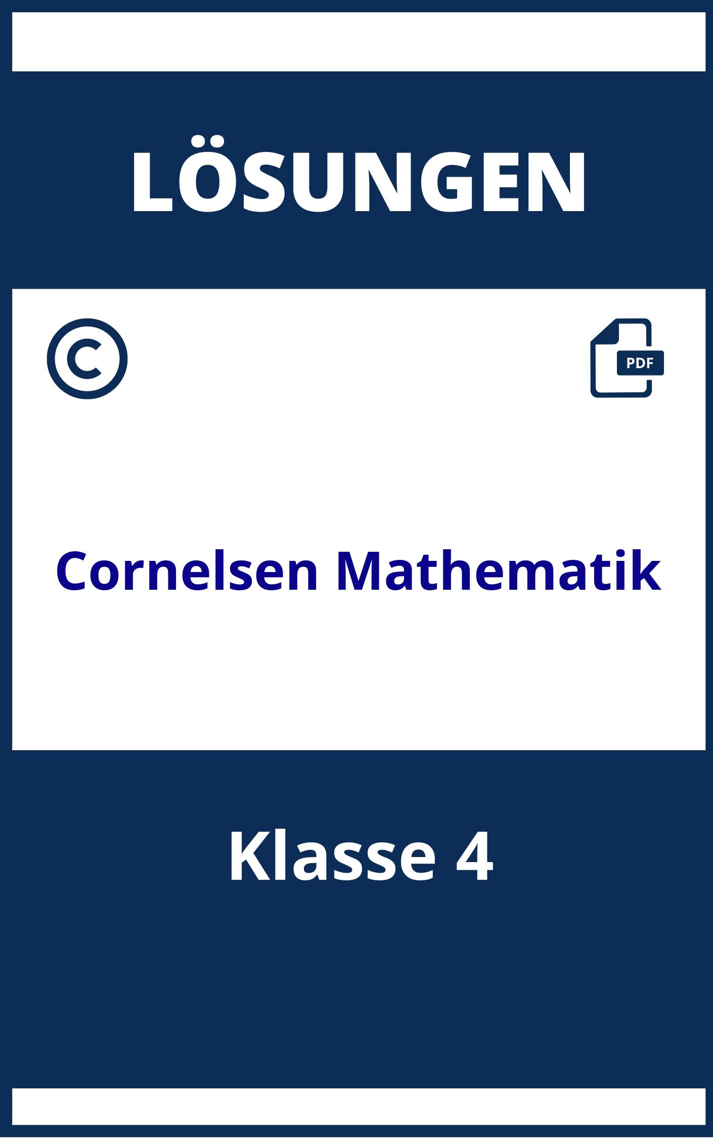 Cornelsen Mathematik Lösungen Klasse 4