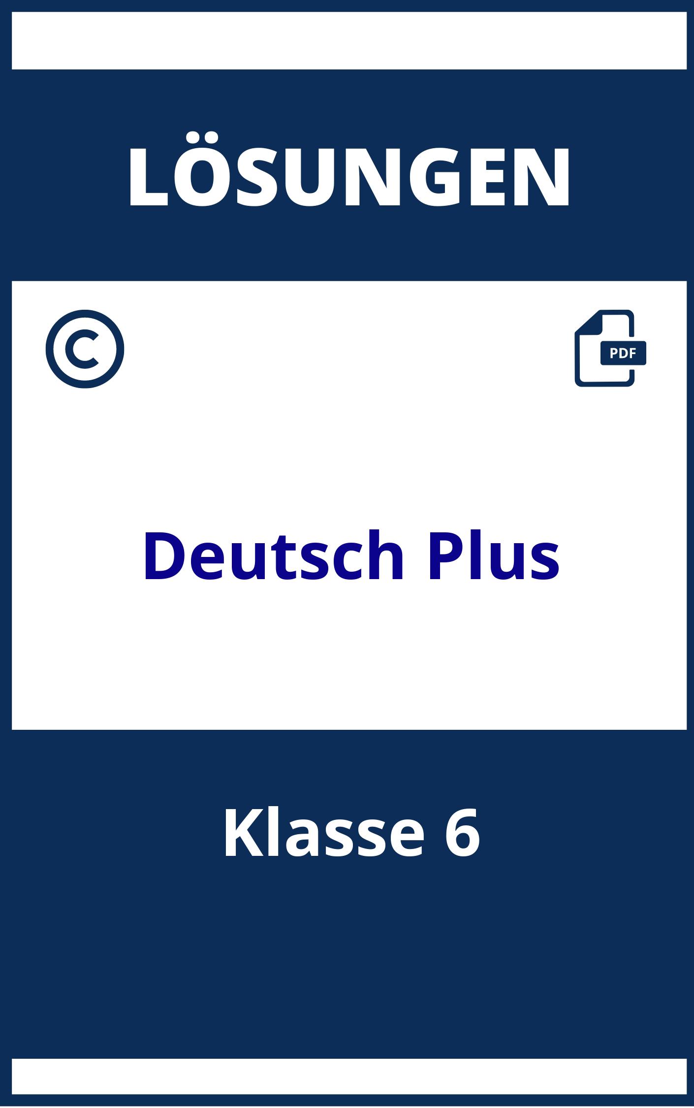 Deutsch Plus Klasse 6 Lösungen