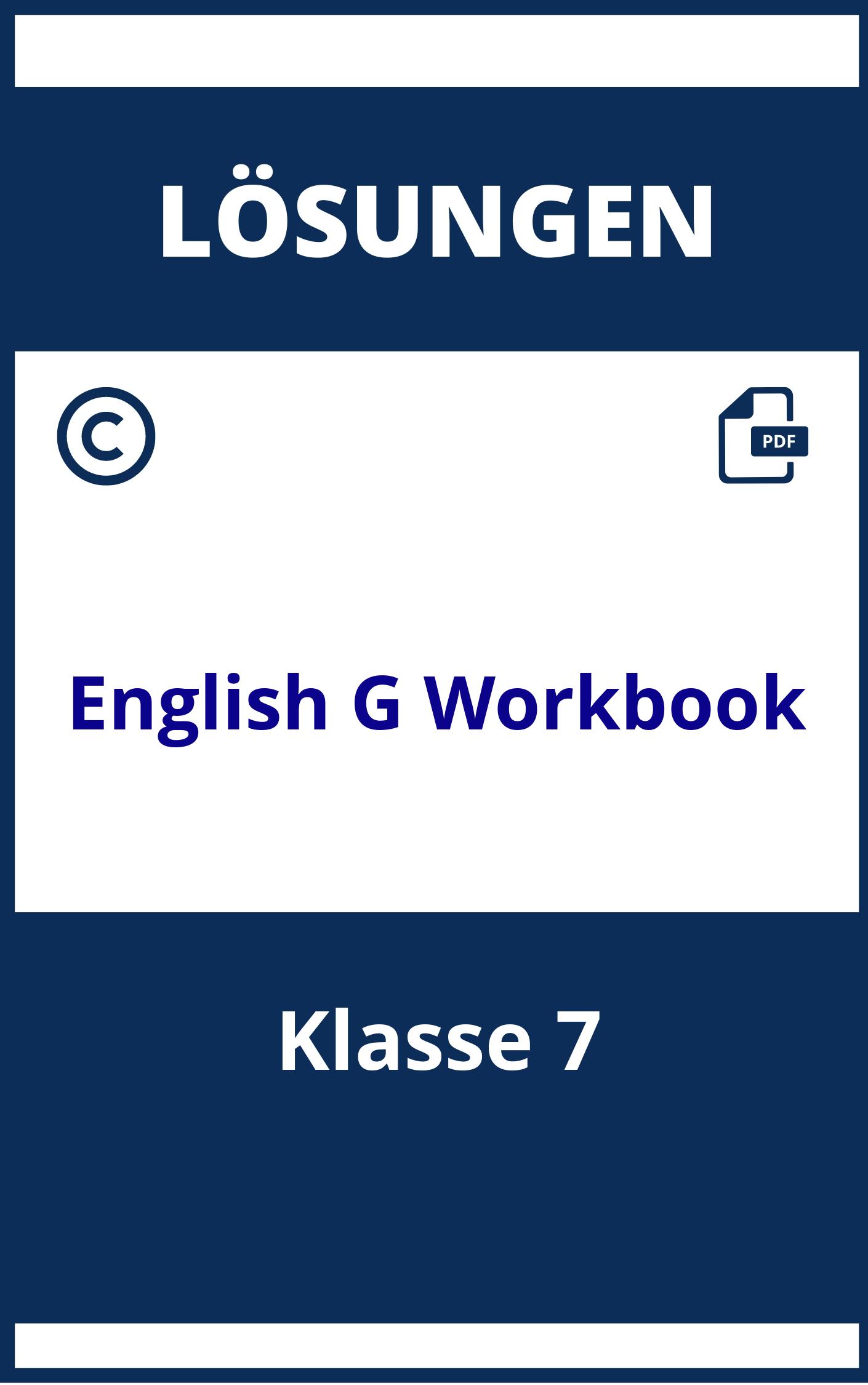 English G 21 Workbook Klasse 7 Lösungen