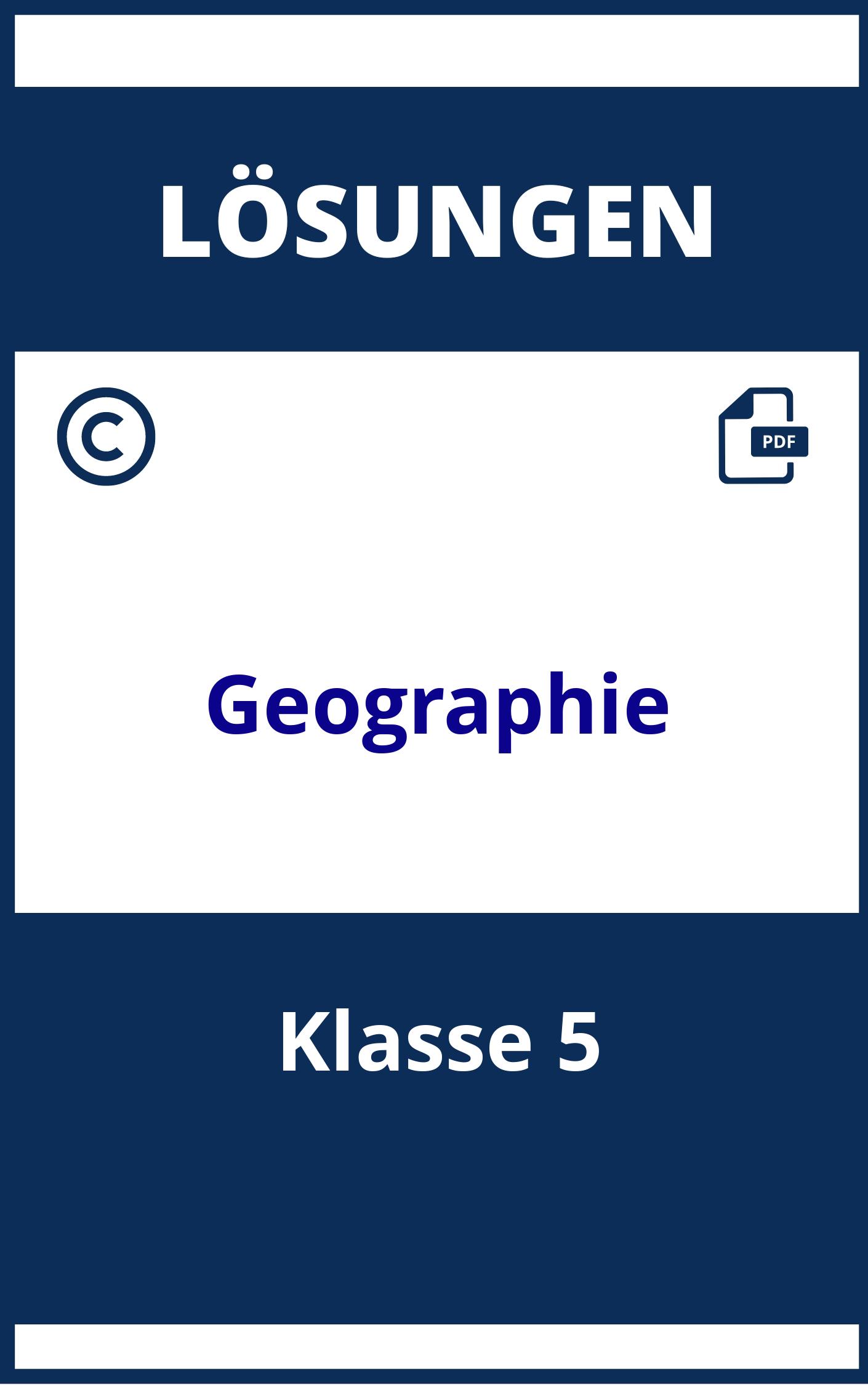 Geographie Klasse 5 Lösungen