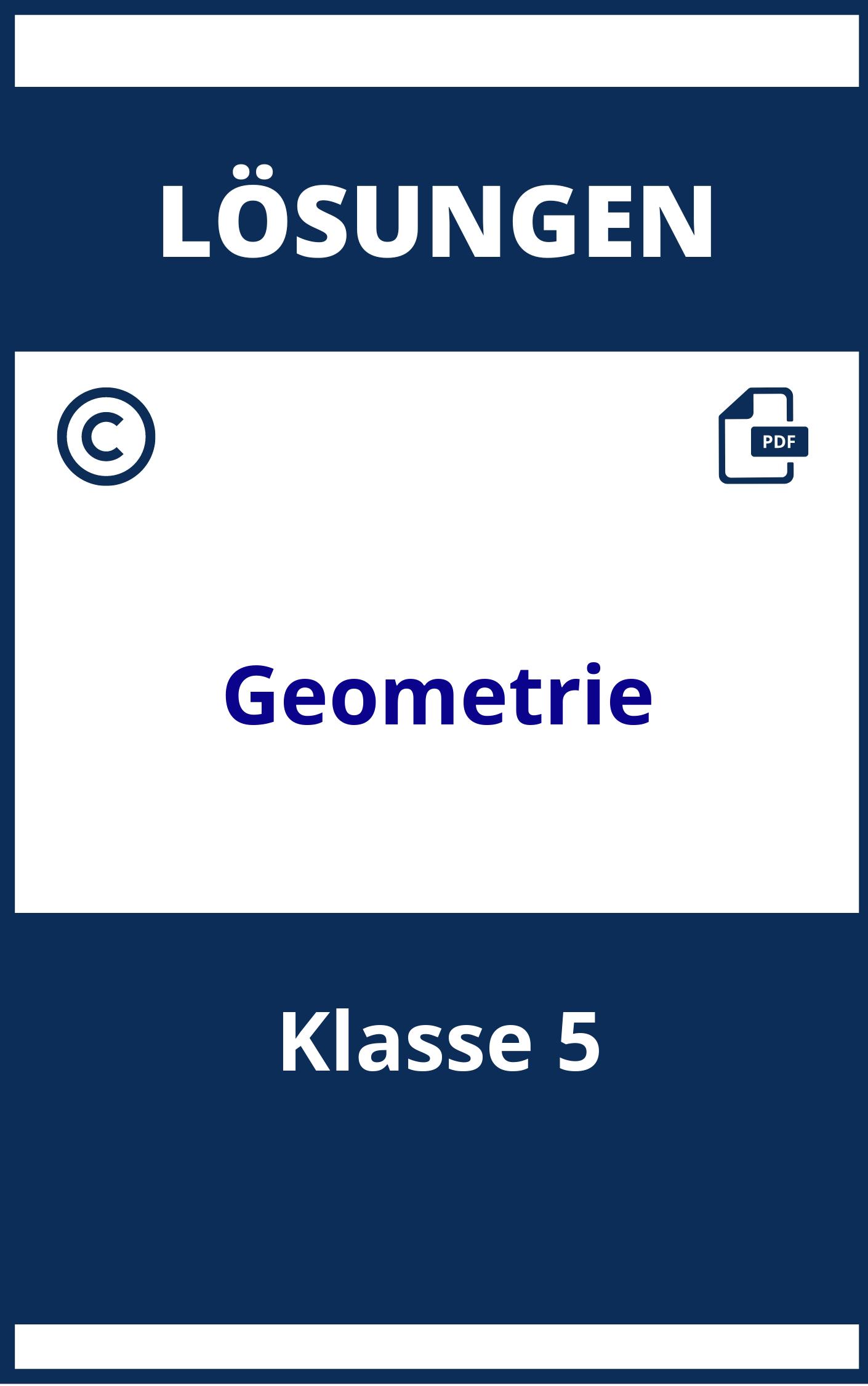Geometrie 5 Klasse Lösungen