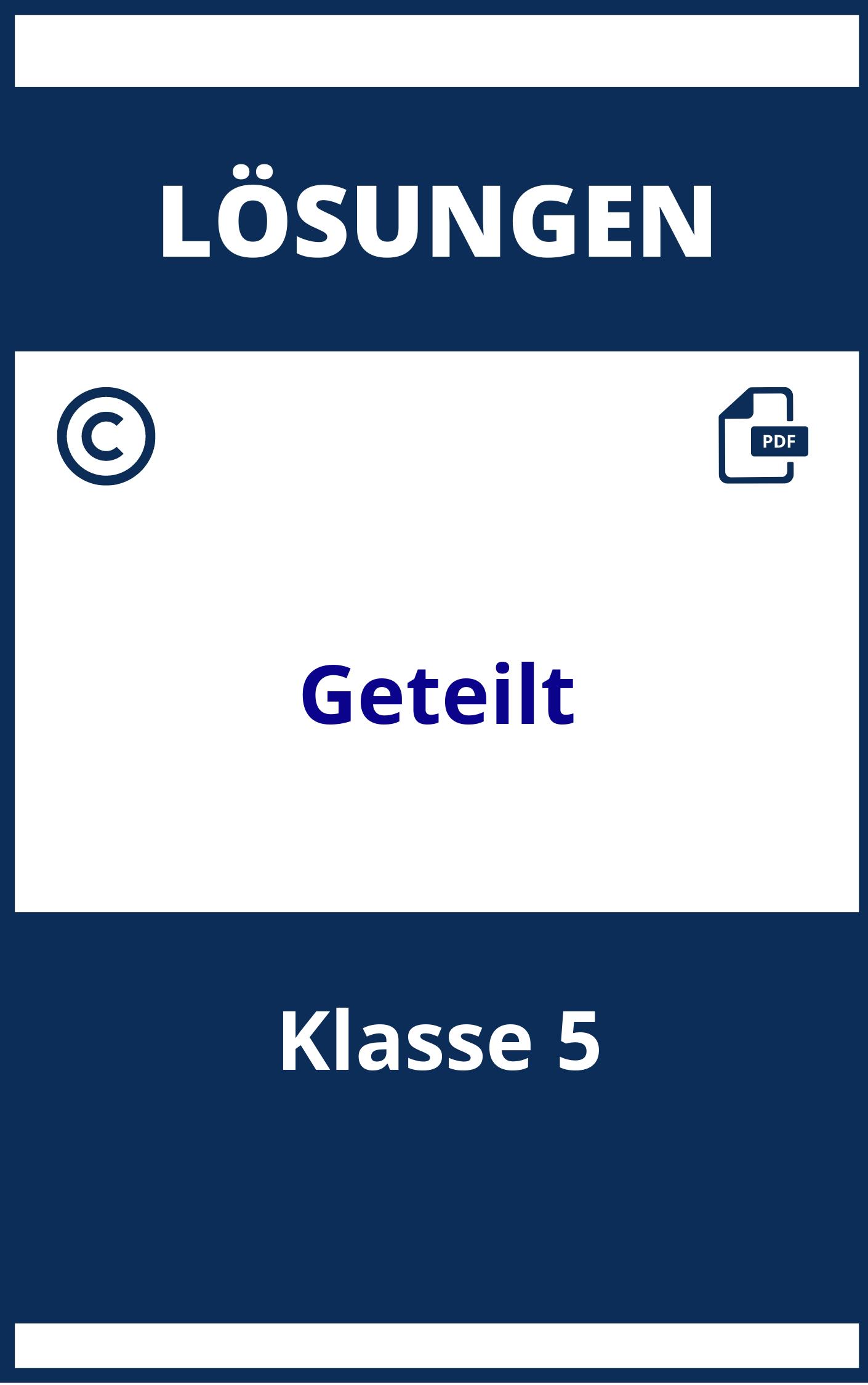 Geteilt Aufgaben 5 Klasse Mit Lösungen
