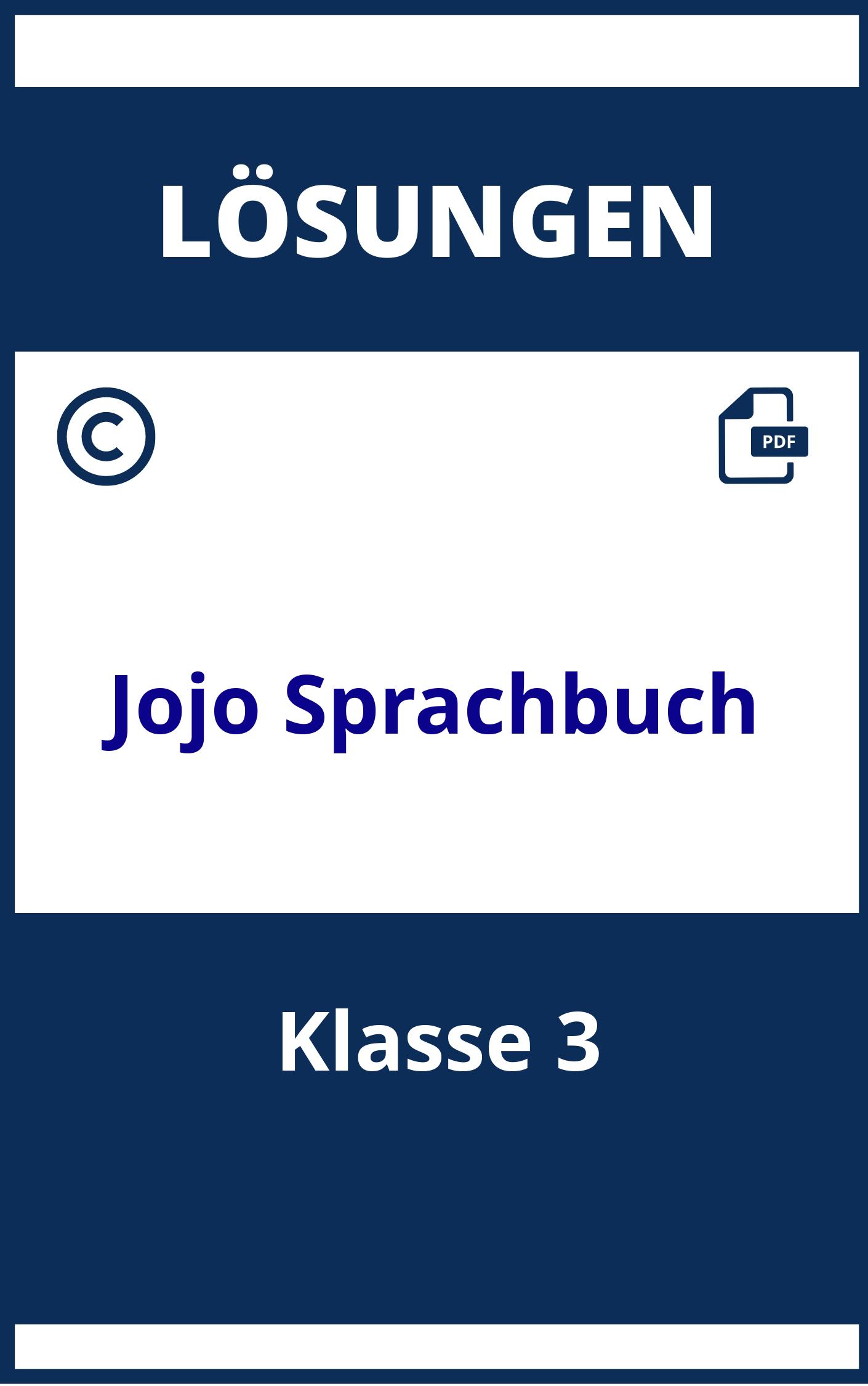 Jojo Sprachbuch Klasse 3 Lösungen Kostenlos