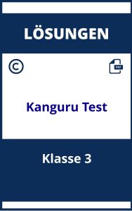 Känguru Test 3 Klasse Lösungen