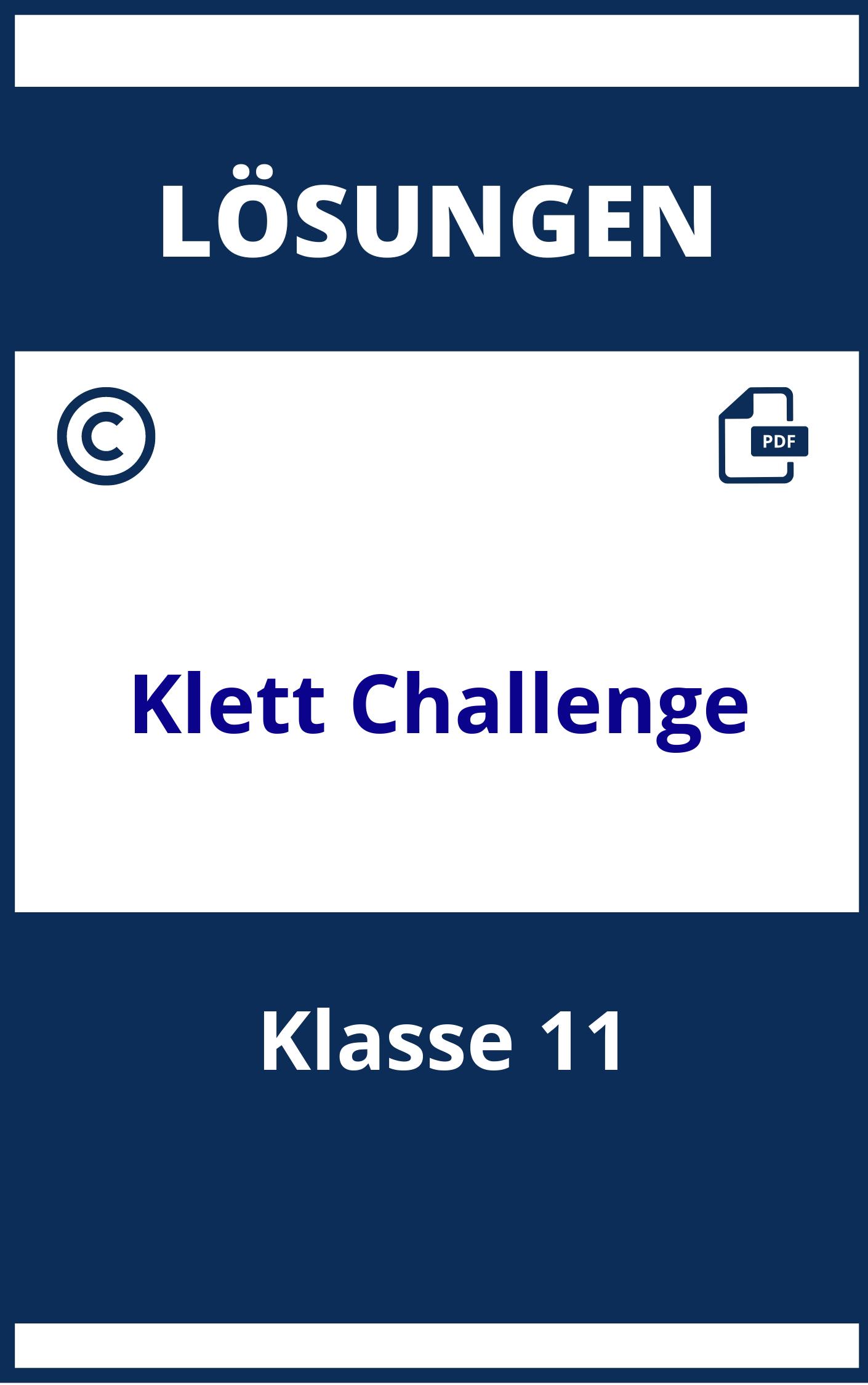 Klett Challenge Klasse 11 Lösungen