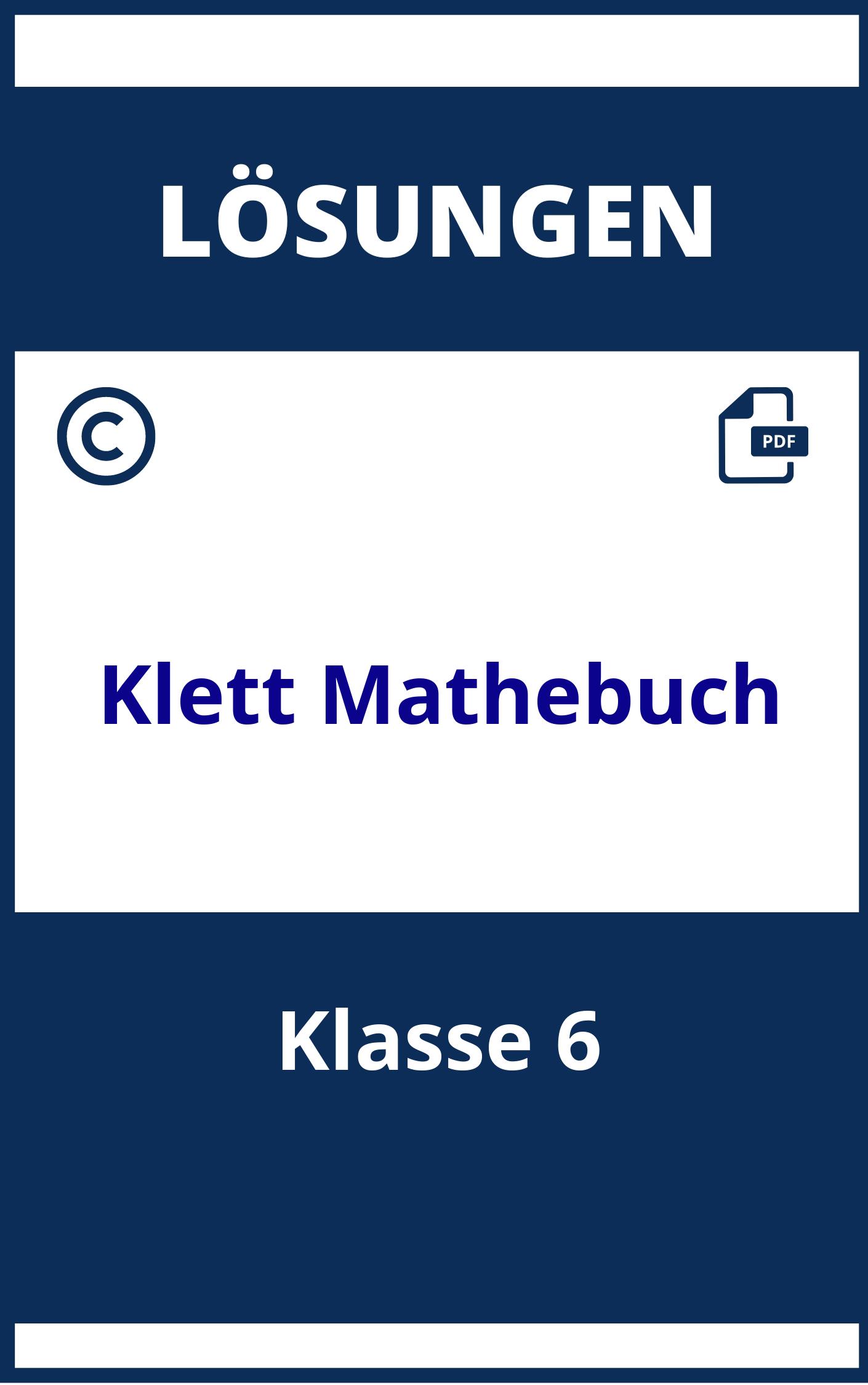 Klett Mathebuch Klasse 6 Lösungen