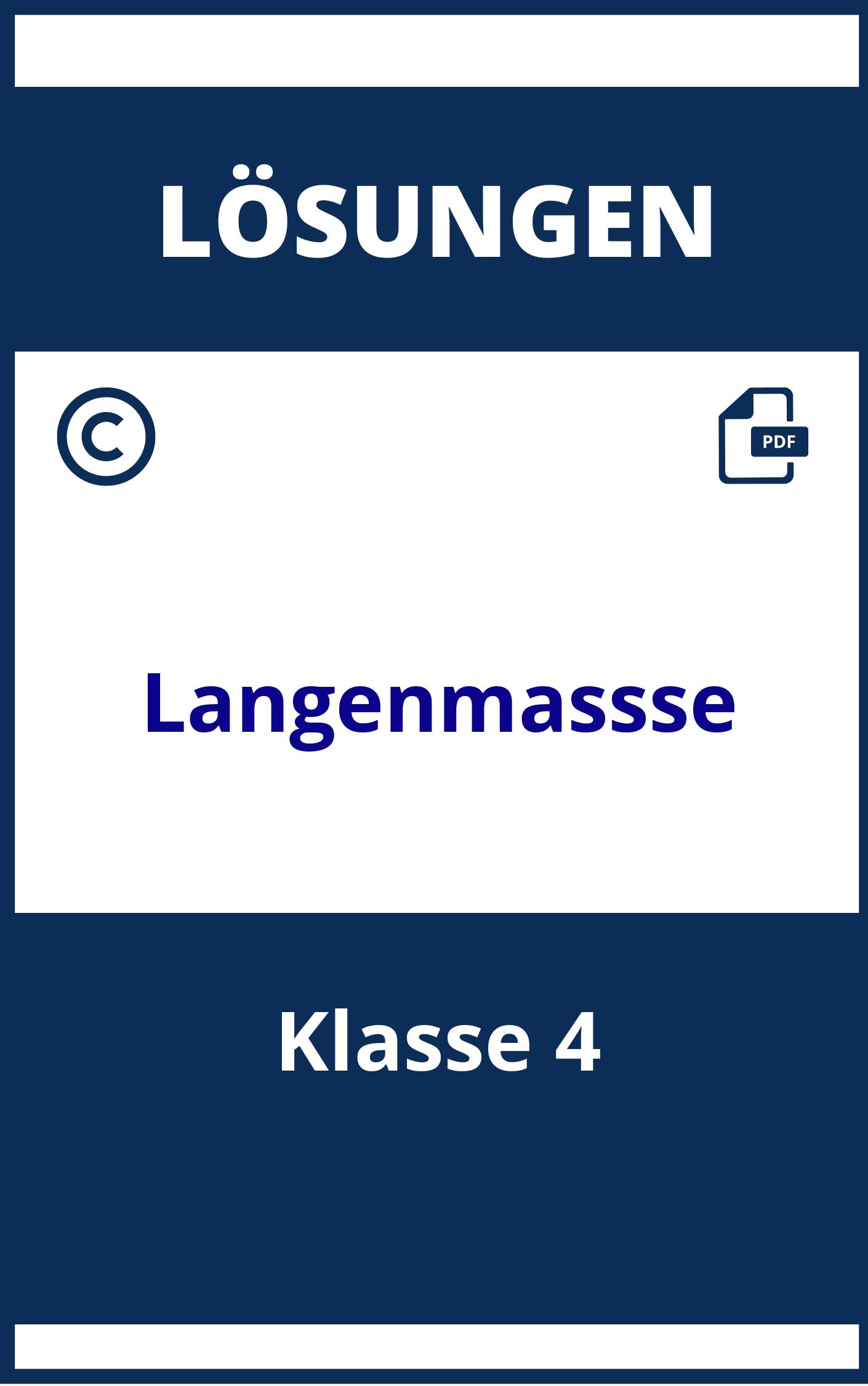 Längenmaße 4. Klasse Mit Lösungen