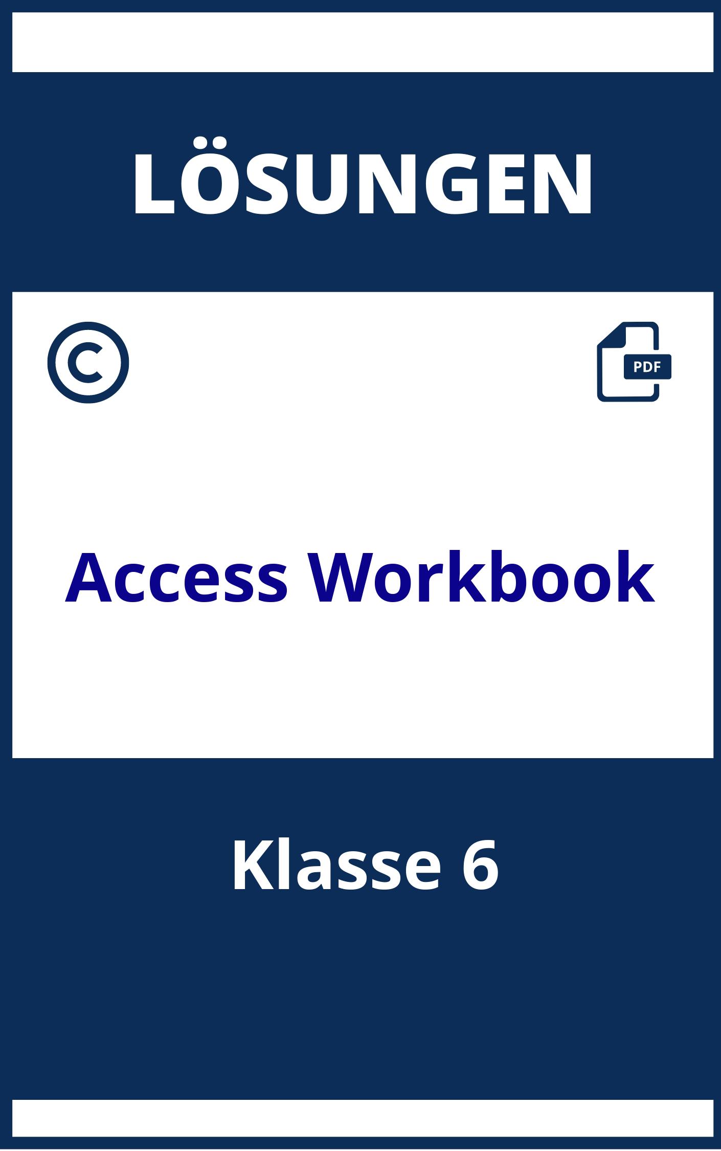 Lösungen Klasse 6 Access 2 Workbook Lösungen Pdf