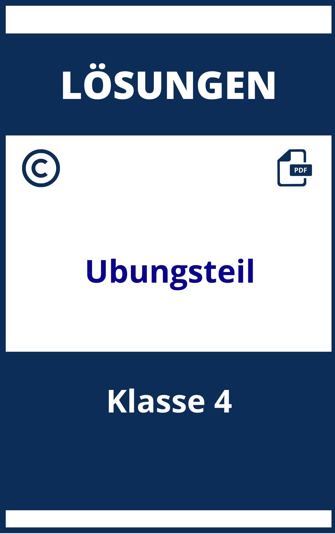 Lösungen Übungsteil 4 Klasse