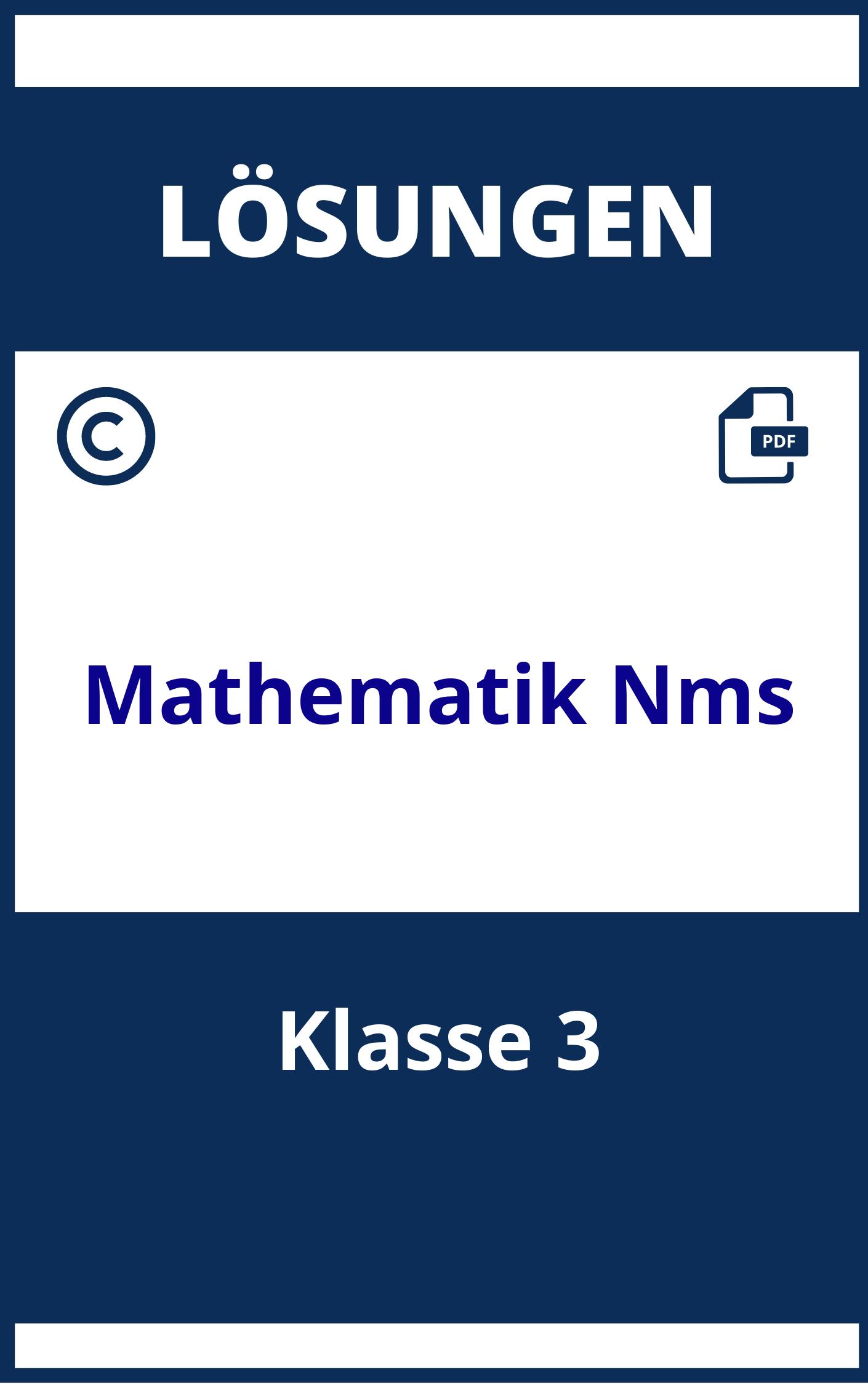 Mathematik 3 Klasse Nms Lösungen