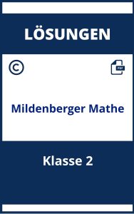 Mildenberger Mathe Klasse 2 Lösungen