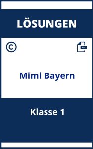 Mimi Arbeitsheft 1. Klasse Bayern Lösungen