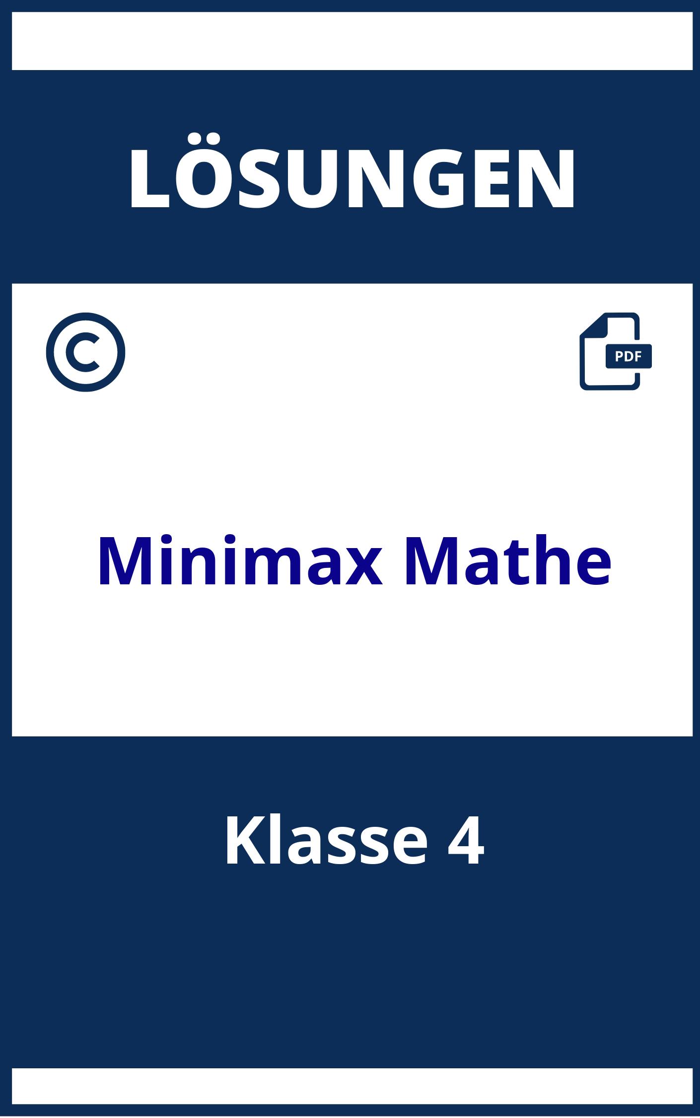 Minimax Mathe Klasse 4 Lösungen