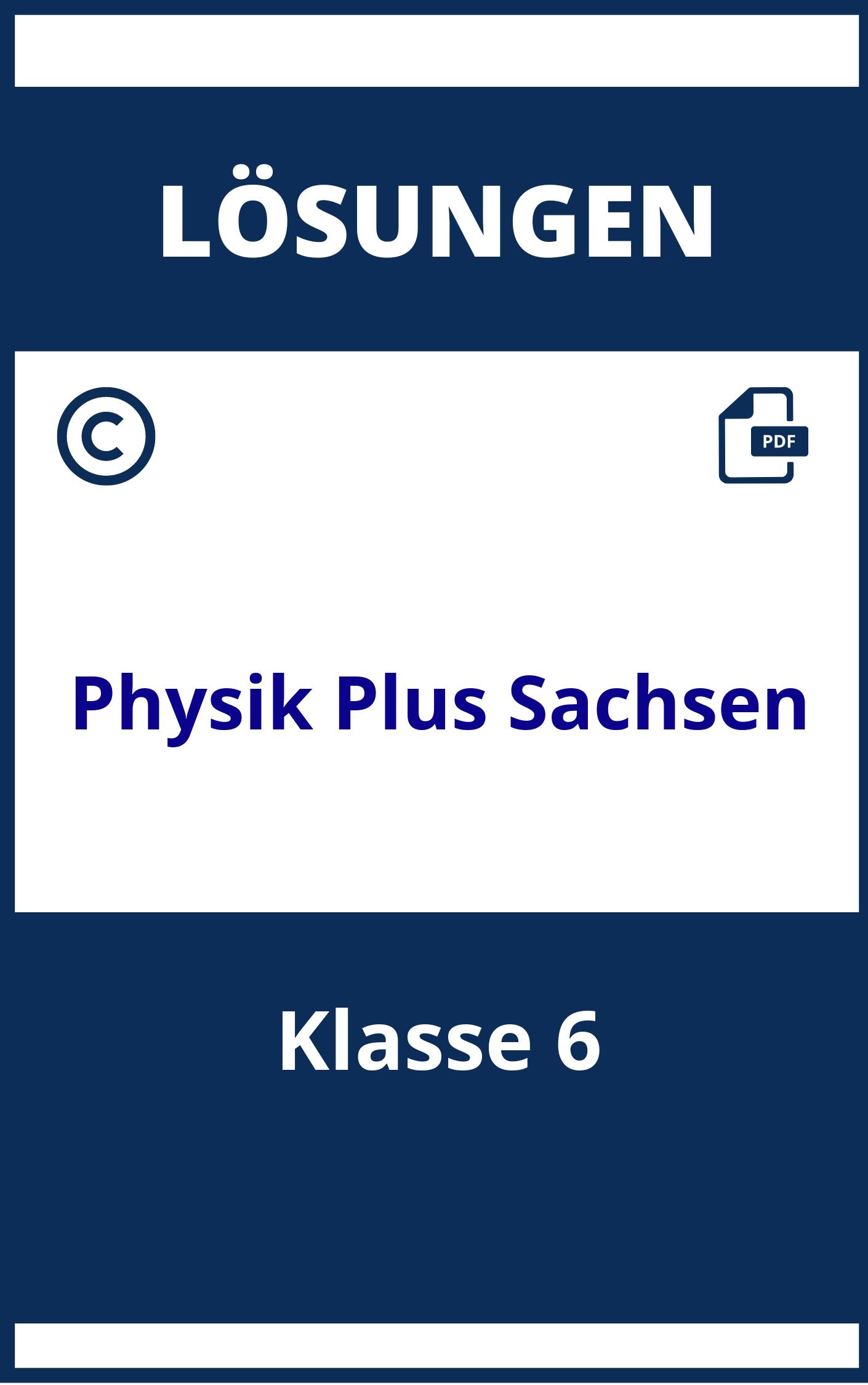 Physik Plus Klasse 6 Lösungen Sachsen