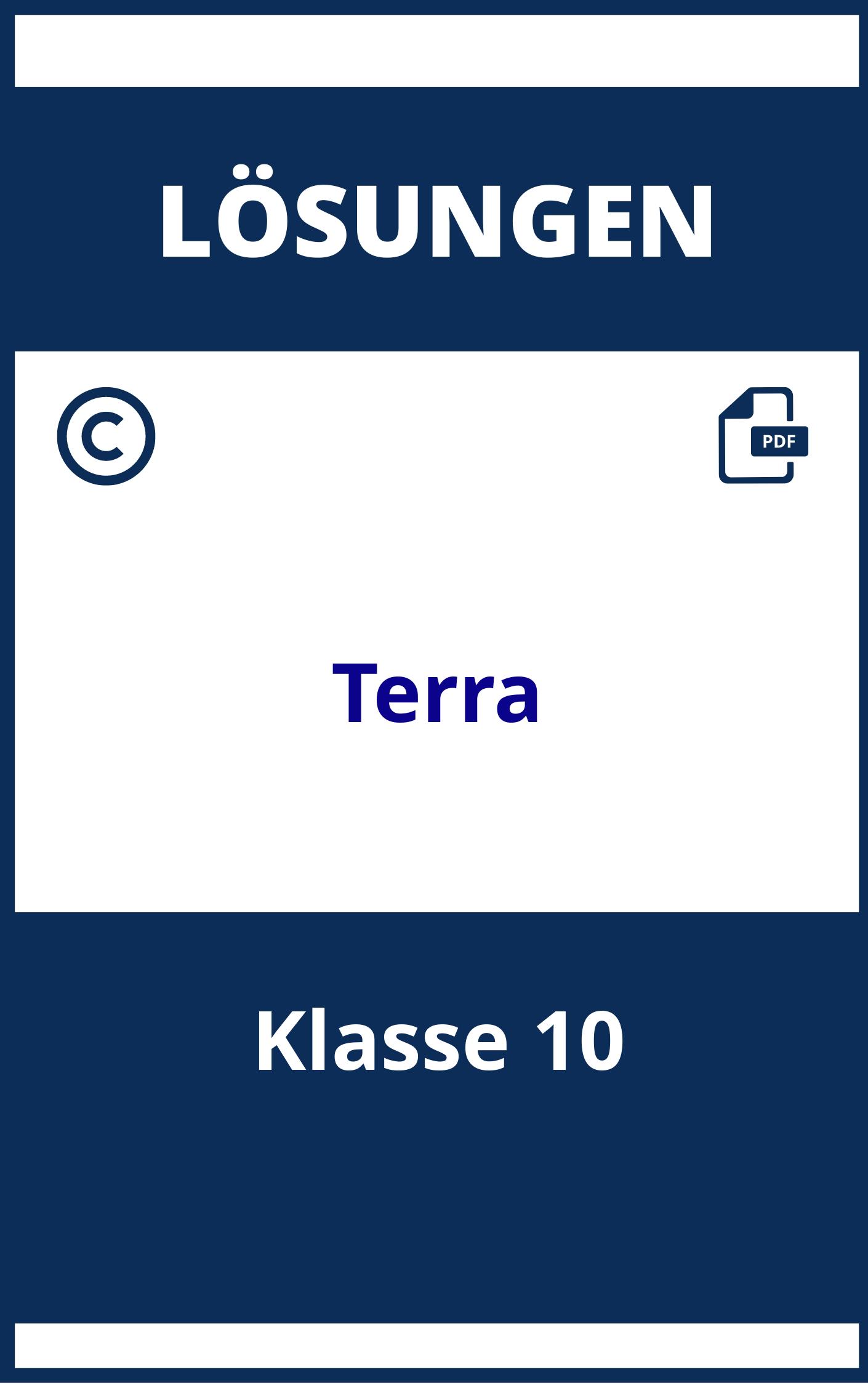 Terra Arbeitsheft Klasse 10 Lösungen