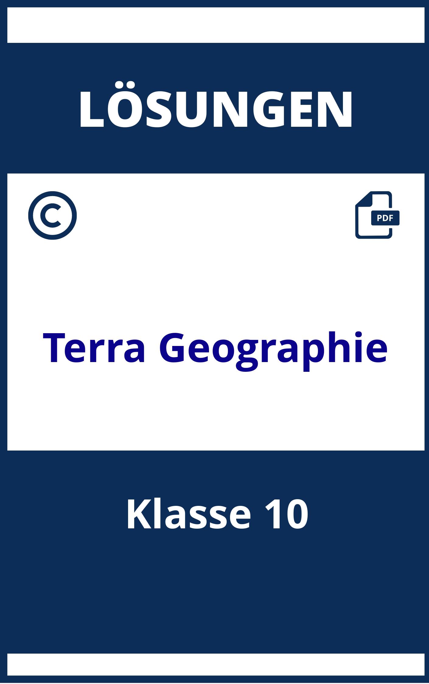 Terra Geographie Arbeitsheft Klasse 10 Lösungen