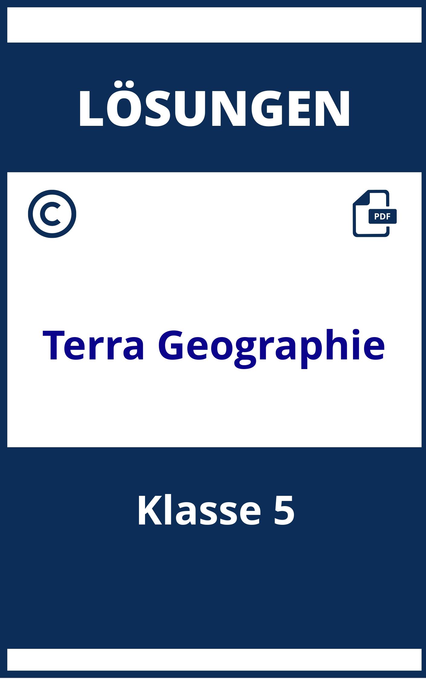 Terra Geographie Arbeitsheft Klasse 5 Lösungen