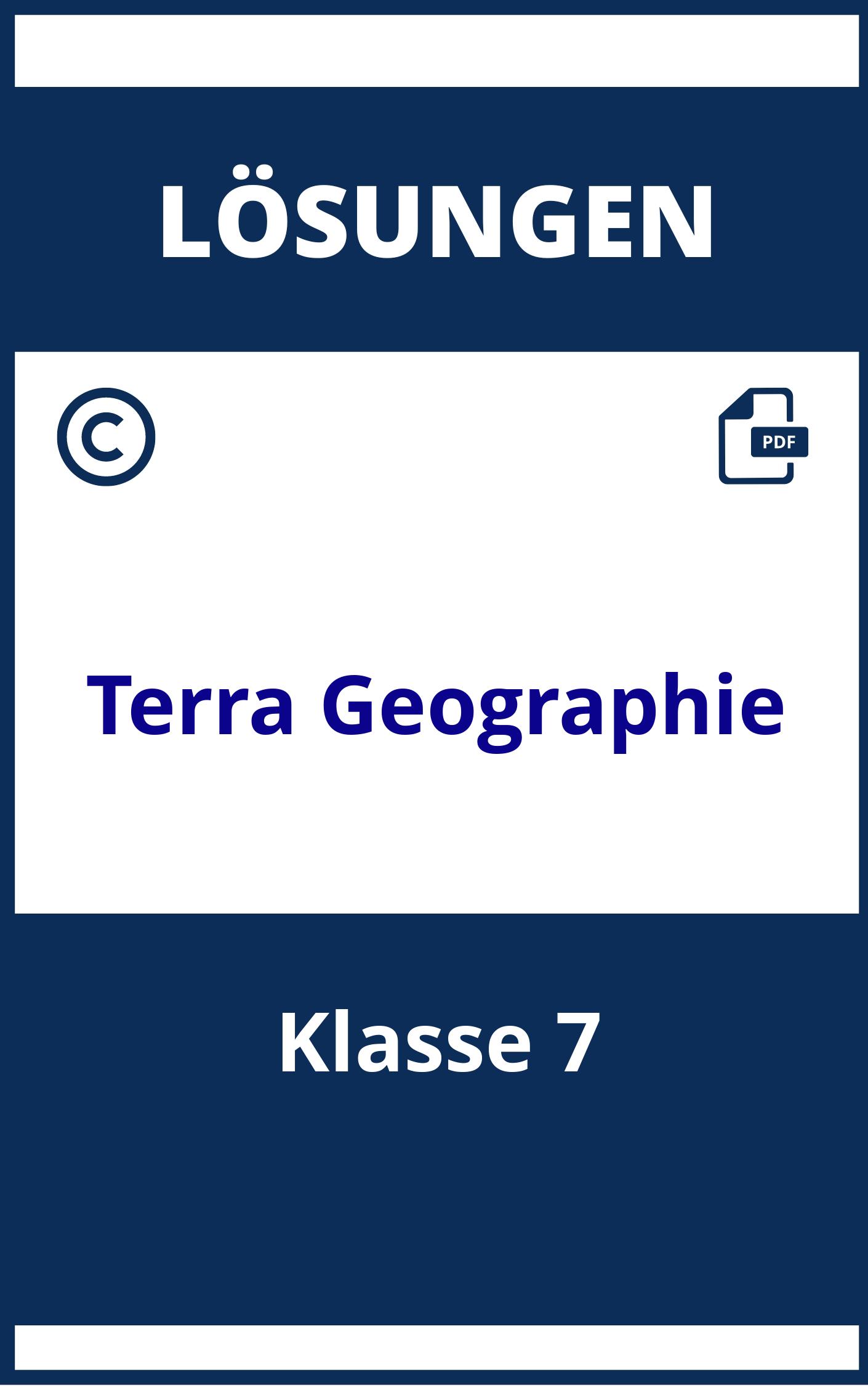 Terra Geographie Arbeitsheft Klasse 7 Lösungen