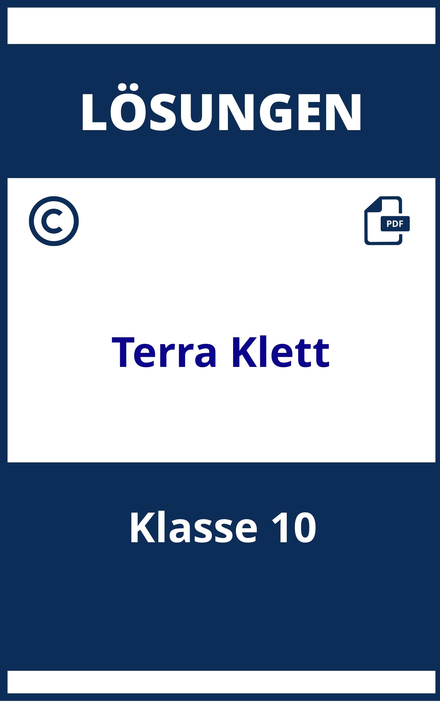 Terra Klett Lösungen Klasse 10